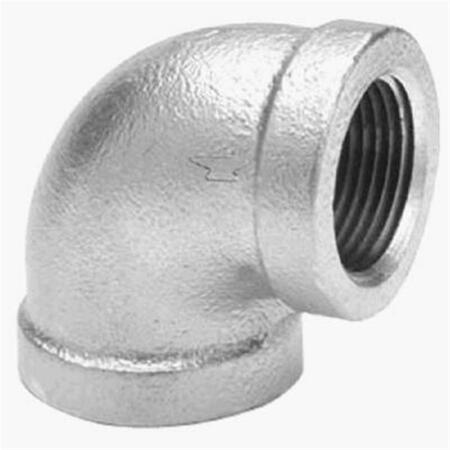 ANVIL 8700124251 1 in. Malleable Iron Pipe Fitting Galvanized 90 Degree Elbow 227439